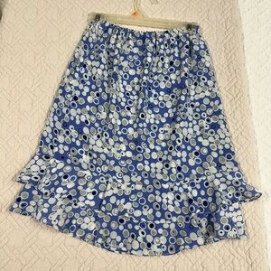 Blue Polka Dot Tiered Women's Skirt